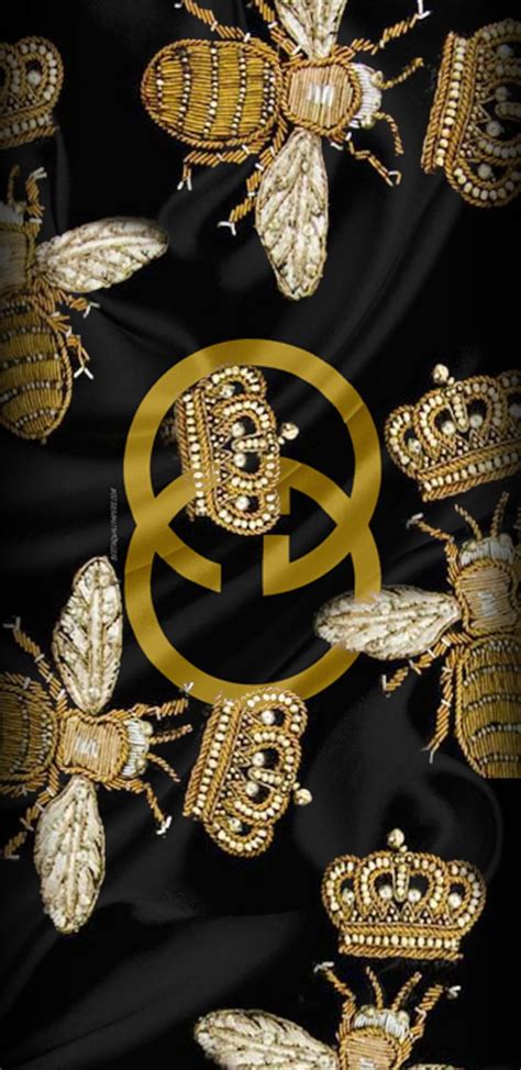 black and gold gucci print fabric
